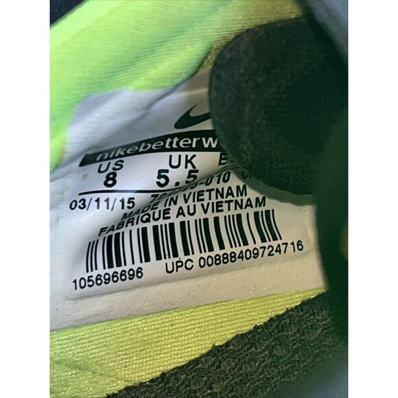 Nike Free 5.0 Women's Size 8 TR Fit Print Running Shoes Volt Yellow 704695-010 - Picture 8 of 8